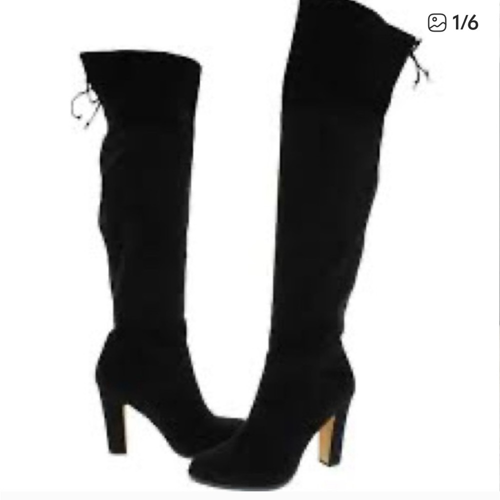 Vince Camuto Cheera‎ stretch microsuede Black Over-the-Knee Boots